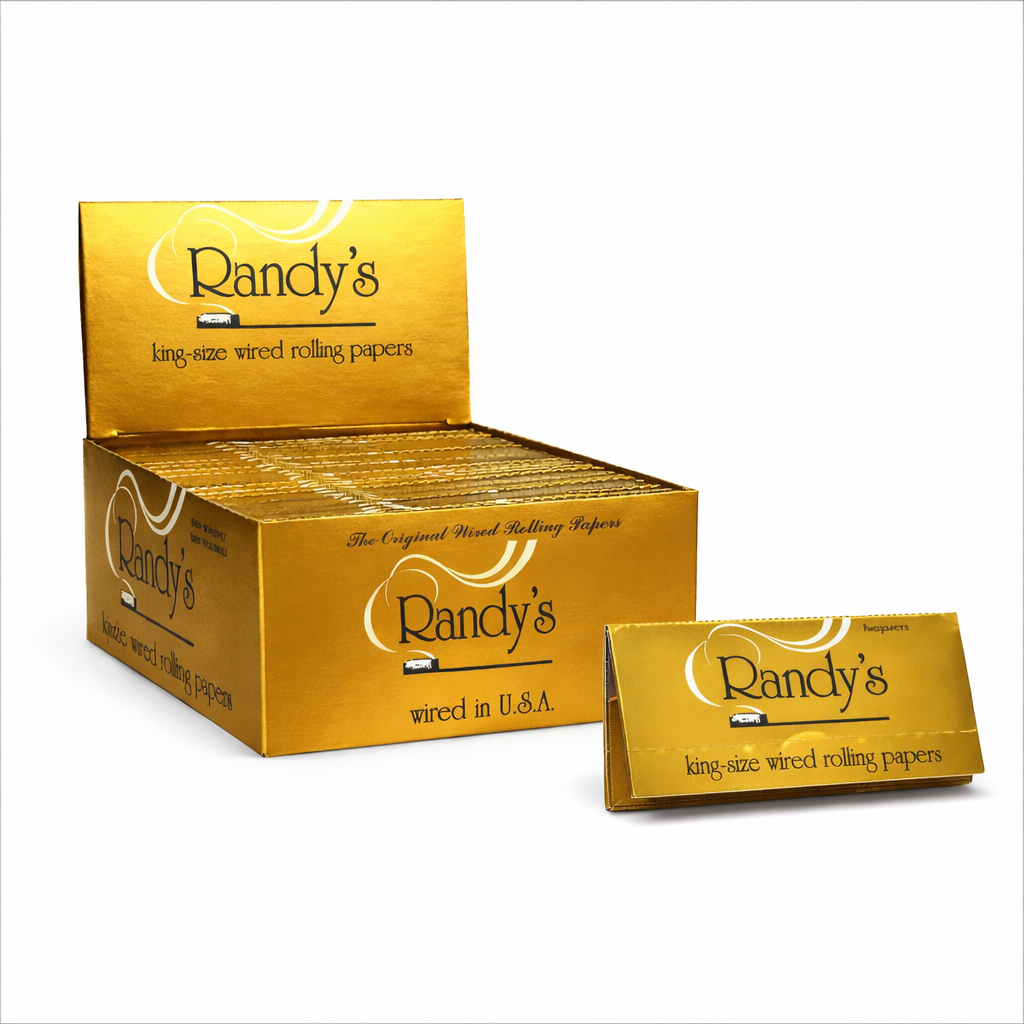 Randy’s® | Wired Rolling Papers – King Size (Gold) | 25 Packs
