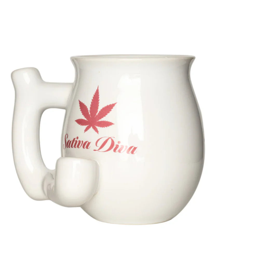 West Coast Gifts™ | Sativa Diva – Ceramic Mug Pipe [C311]