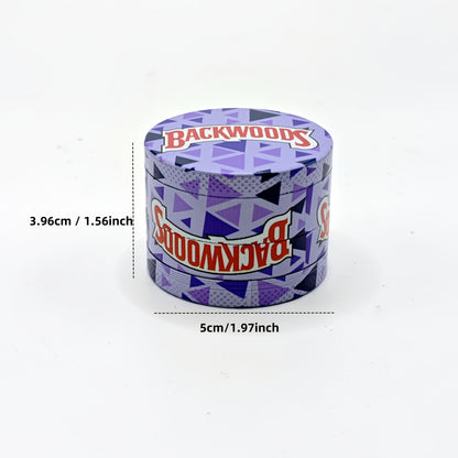 Metal Tobacco Grinder 50MM Four-Layer Round Mosaic Color Rotating Plastic Grinder, Can Grind Coffee, Grind Kitchen Spices, Household Gadgets