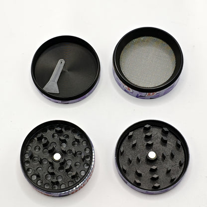 Metal Tobacco Grinder 50MM Four-Layer Round Mosaic Color Rotating Plastic Grinder, Can Grind Coffee, Grind Kitchen Spices, Household Gadgets