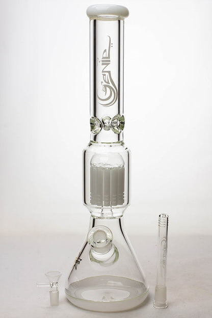 17.5" Genie 10-arm  9 mm colored bottom glass bong ( GE4180 )