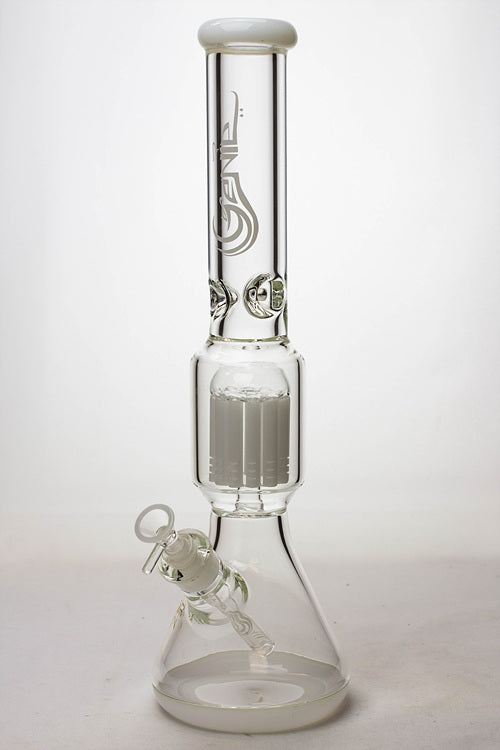17.5" Genie 10-arm  9 mm colored bottom glass bong ( GE4180 )