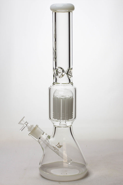 17.5" Genie 10-arm  9 mm colored bottom glass bong ( GE4180 )