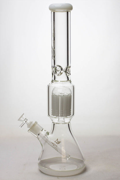 17.5" Genie 10-arm  9 mm colored bottom glass bong ( GE4180 )