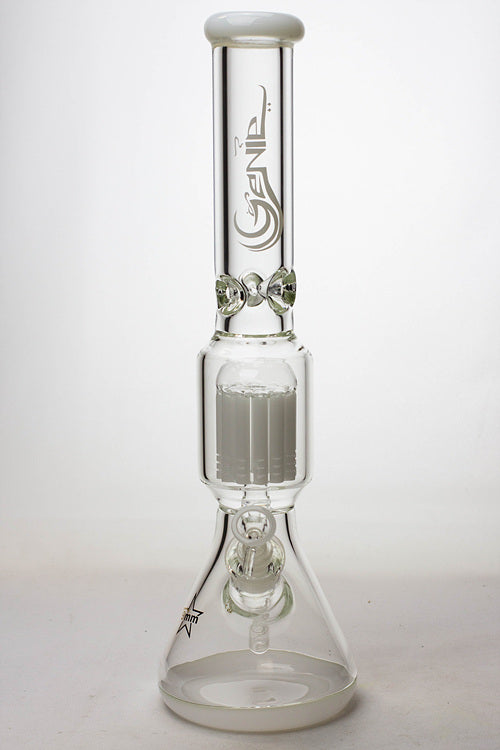 17.5" Genie 10-arm  9 mm colored bottom glass bong ( GE4180 )