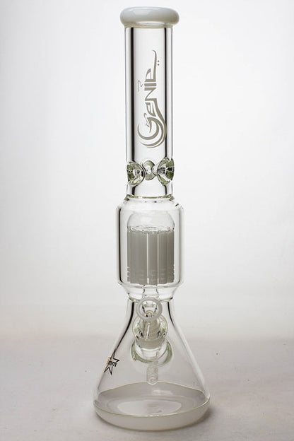 17.5" Genie 10-arm  9 mm colored bottom glass bong ( GE4180 )