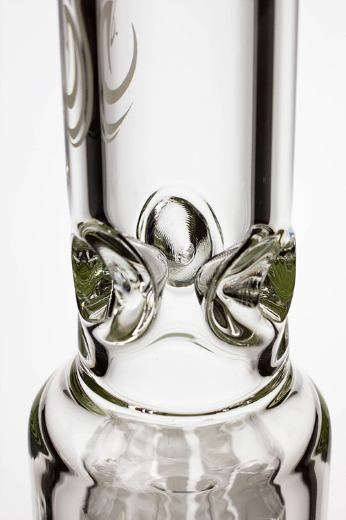 17.5" Genie 10-arm  9 mm colored bottom glass bong ( GE4180 )