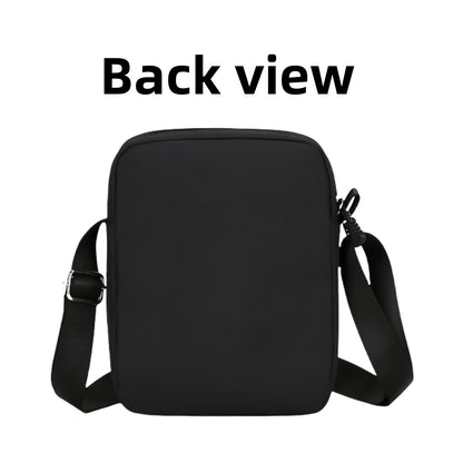 1pc Men's Psychedelic Neon "Enjoy the Good Vibe" Print Crossbody Bag - Adjustable Shoulder Strap, Zipper Closure, Durable Oxford Cloth & Polyester Lining, Spacious Casual Daypack for Daily Commute & Essentials