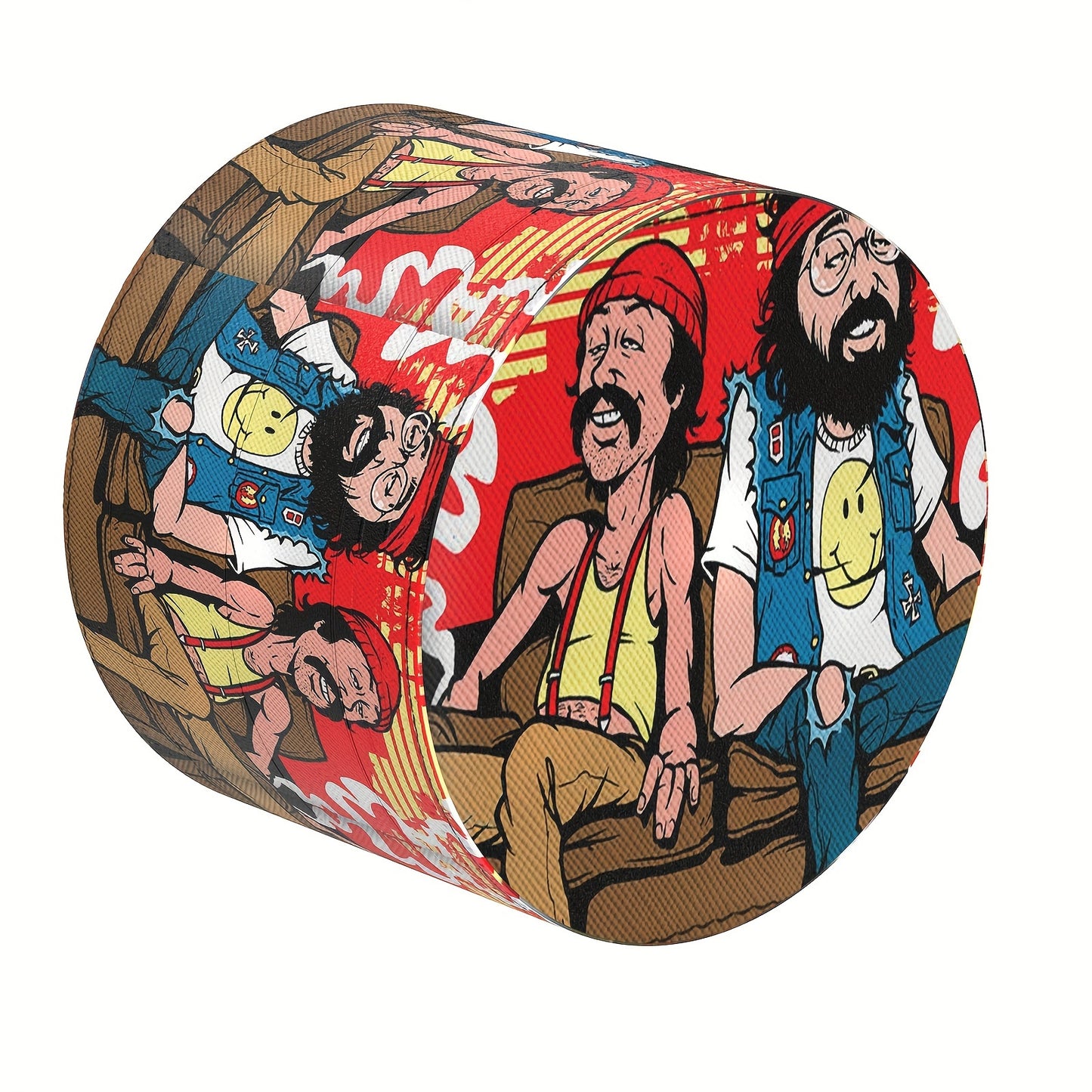 50mm Zinc Alloy 4-Layer Metal Tobacco Grinder with Cartoon Patterns - Manual Herb and Spice Crusher, Durable Metal Construction, Easy to Use, No Electricity Required