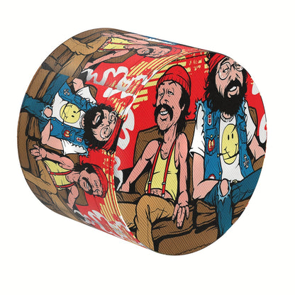50mm Zinc Alloy 4-Layer Metal Tobacco Grinder with Cartoon Patterns - Manual Herb and Spice Crusher, Durable Metal Construction, Easy to Use, No Electricity Required