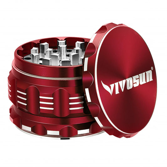 2.5" inch Herb Grinder, 4-Layer Aluminum Spice Grinder with Magnetic Lid, Mesh Screen for Home, Kitchen, Spices, Herbs - 03