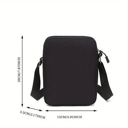 Casual Men'S Fashion Business New Year Casual Men'S Black with Pattern Men'S Crossbody Bag Men'S Wallet Men'S Large Capacity Bag