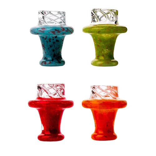 Fritted Flat Spinner Cap – Assorted Colors | Premium Spinner Carb Cap for Terp Pearls