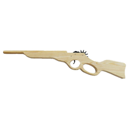 Wood Gun Rifle made with pine natural wooden decoration, hand crafted [CD-4521]