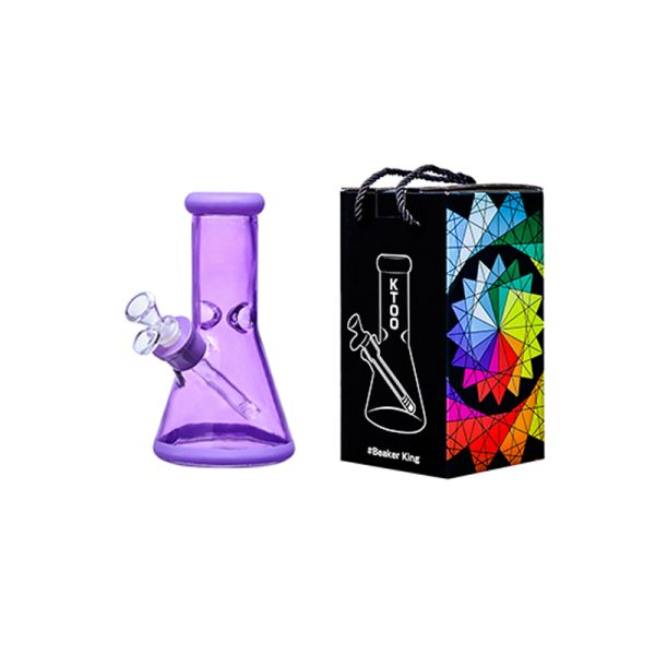 8" Soft glass beaker water bong [M08002]