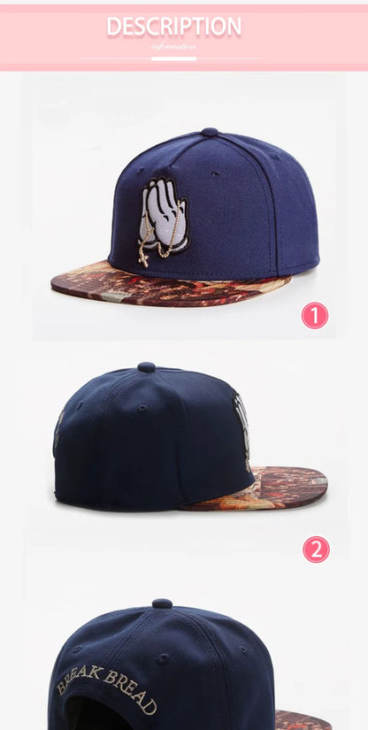FEI M Fashion BREAK BREAD CLASSIC Adjustable Snapback Cap Pray Last Supper Baseball Cap Outdoor Adult Casual Sports Sun Hat 8