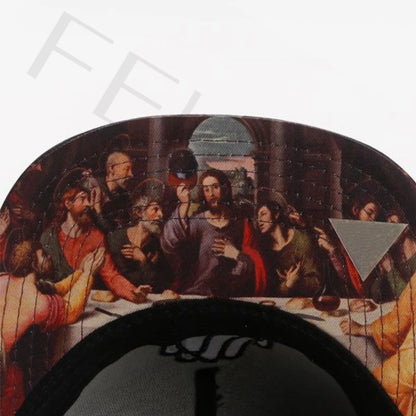 FEI M Fashion BREAK BREAD CLASSIC Adjustable Snapback Cap Pray Last Supper Baseball Cap Outdoor Adult Casual Sports Sun Hat 8