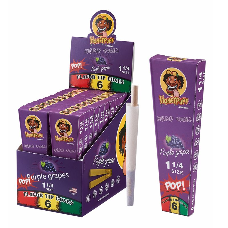 HoneyPuff | Pre-Rolled Flavored Cones – 1 1/4 Size (20 Packs/Display) [P1174] - Hi Time