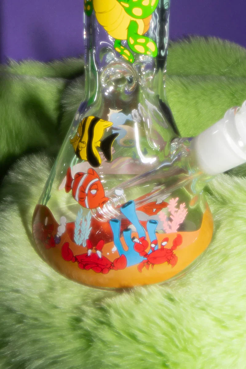 Red Eye Glass® | 10" Reefer Madness Beaker (REG209) - Hi Time