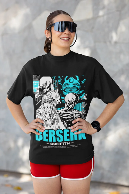 Berserk T-Shirt griffith Japanese Anime Strip Guts Armour Horror Trendy Shirt
