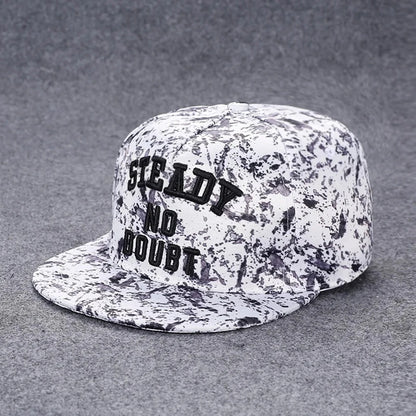 New Fashion Men's Letter Embroidery Tide All-match Flat Brim Baseball Cap Summer Hip-hop Hat Outdoor Shade Adjustable Peaked Cap