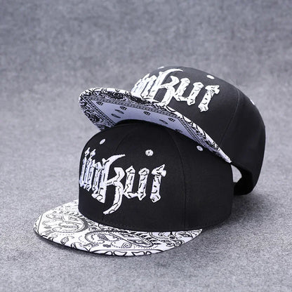 New Fashion Men's Letter Embroidery Tide All-match Flat Brim Baseball Cap Summer Hip-hop Hat Outdoor Shade Adjustable Peaked Cap