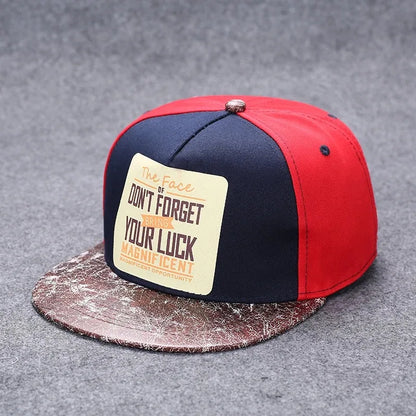 New Fashion Men's Letter Embroidery Tide All-match Flat Brim Baseball Cap Summer Hip-hop Hat Outdoor Shade Adjustable Peaked Cap