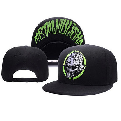 Metal Mulisha Men Women Baseball Cap Skull Embroidery Outdoor Sport Snapback Hip Hop Sun Visor Fashion Unisex Flat brim Hat H001