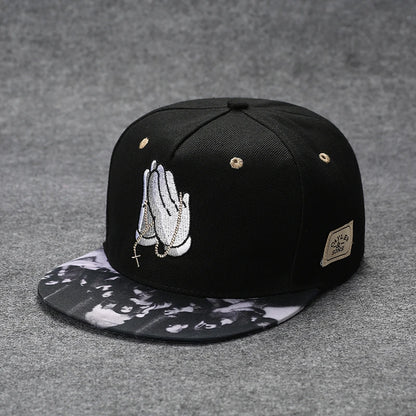 New Men's Letter Embroidery Tide All-match Flat Brim Baseball Cap Ladies Summer Hip-hop Hat Outdoor Shade Adjustable Peaked Caps