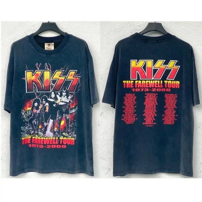 Kiss Band T Shirt Men Women Fashion T-shirt Cotton Tshirt Kisss Tops Tees Men's Clothing Music Rock Camisetas Hombre Tops