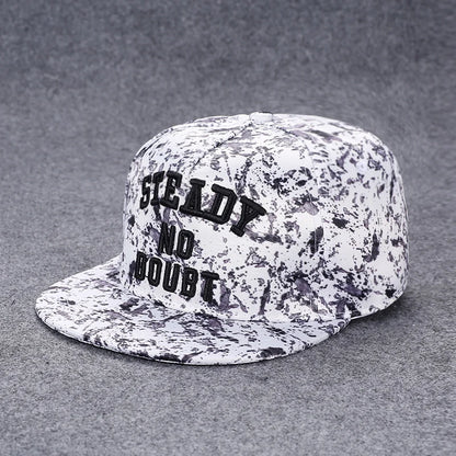 New Men's Letter Embroidery Tide All-match Flat Brim Baseball Cap Ladies Summer Hip-hop Hat Outdoor Shade Adjustable Peaked Caps