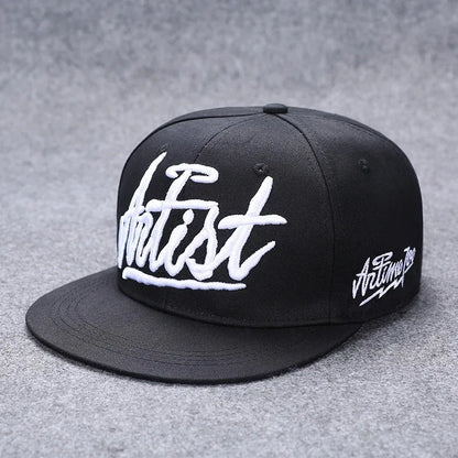 New Fashion Men's Letter Embroidery Tide All-match Flat Brim Baseball Cap Summer Hip-hop Hat Outdoor Shade Adjustable Peaked Cap