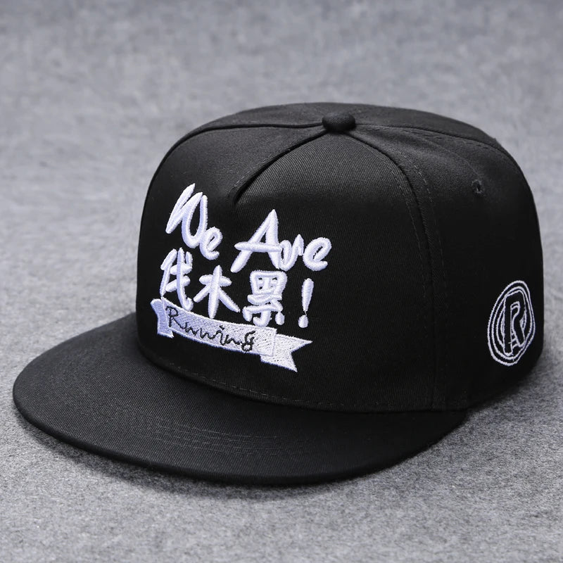 New Men's Letter Embroidery Tide All-match Flat Brim Baseball Cap Ladies Summer Hip-hop Hat Outdoor Shade Adjustable Peaked Caps