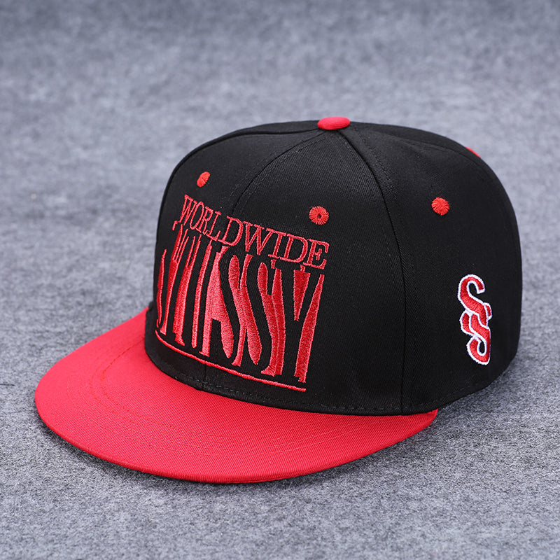 New Men's Letter Embroidery Tide All-match Flat Brim Baseball Cap Ladies Summer Hip-hop Hat Outdoor Shade Adjustable Peaked Caps