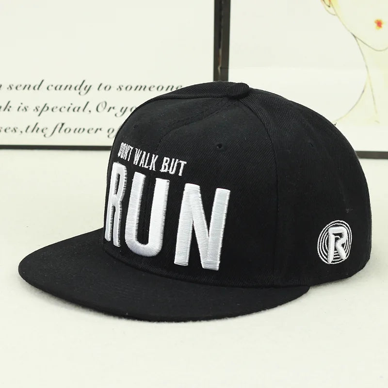 New Fashion Men's Letter Embroidery Tide All-match Flat Brim Baseball Cap Summer Hip-hop Hat Outdoor Shade Adjustable Peaked Cap