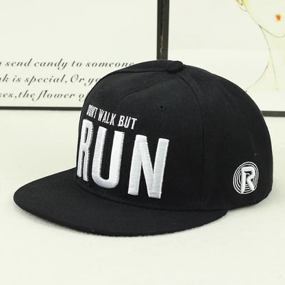 New Fashion Men's Letter Embroidery Tide All-match Flat Brim Baseball Cap Summer Hip-hop Hat Outdoor Shade Adjustable Peaked Cap