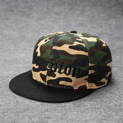 New Fashion Men's Letter Embroidery Tide All-match Flat Brim Baseball Cap Summer Hip-hop Hat Outdoor Shade Adjustable Peaked Cap