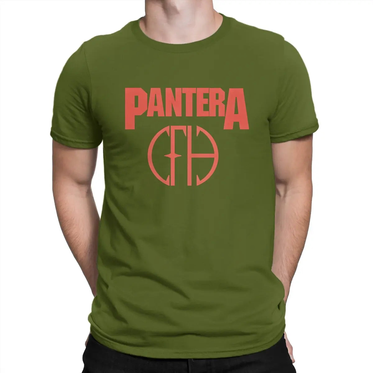 Pantera Newest TShirt for Men The Most Popular Band From Texas Round Neck Pure Cotton T Shirt Personalize Clothes Streetwear