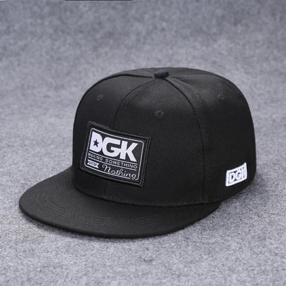 New Fashion Men's Letter Embroidery Tide All-match Flat Brim Baseball Cap Summer Hip-hop Hat Outdoor Shade Adjustable Peaked Cap