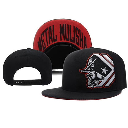 Metal Mulisha Men Women Baseball Cap Skull Embroidery Outdoor Sport Snapback Hip Hop Sun Visor Fashion Unisex Flat brim Hat H001