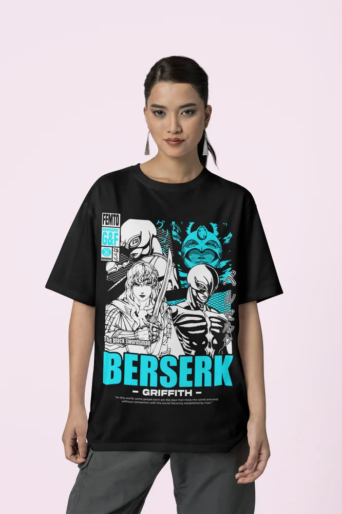Berserk T-Shirt griffith Japanese Anime Strip Guts Armour Horror Trendy Shirt