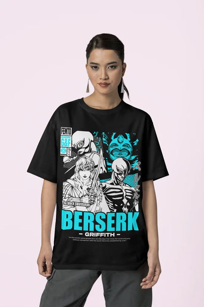 Berserk T-Shirt griffith Japanese Anime Strip Guts Armour Horror Trendy Shirt