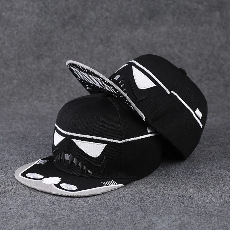 New Fashion Men's Letter Embroidery Tide All-match Flat Brim Baseball Cap Summer Hip-hop Hat Outdoor Shade Adjustable Peaked Cap