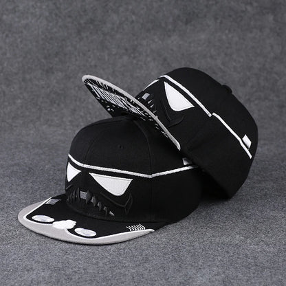 New Fashion Men's Letter Embroidery Tide All-match Flat Brim Baseball Cap Summer Hip-hop Hat Outdoor Shade Adjustable Peaked Cap