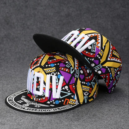 New Fashion Men's Letter Embroidery Tide All-match Flat Brim Baseball Cap Summer Hip-hop Hat Outdoor Shade Adjustable Peaked Cap