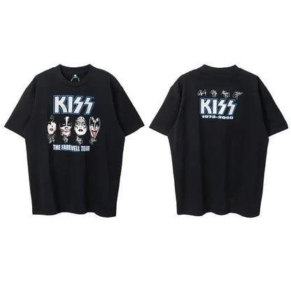 Kiss Band T Shirt Men Women Fashion T-shirt Cotton Tshirt Kisss Tops Tees Men's Clothing Music Rock Camisetas Hombre Tops