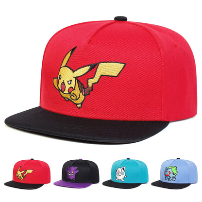Unisex Anime Cartoon Embroidery Hip-hop Hats Spring Autumn Outdoor Adjustable Casual Baseball Caps Sunscreen Hat