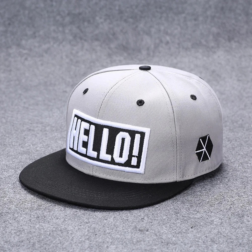New Fashion Men's Letter Embroidery Tide All-match Flat Brim Baseball Cap Summer Hip-hop Hat Outdoor Shade Adjustable Peaked Cap