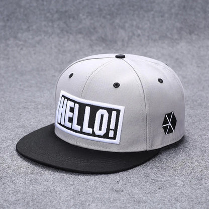 New Fashion Men's Letter Embroidery Tide All-match Flat Brim Baseball Cap Summer Hip-hop Hat Outdoor Shade Adjustable Peaked Cap