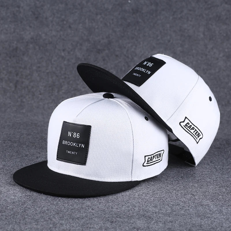 New Fashion Men's Letter Embroidery Tide All-match Flat Brim Baseball Cap Summer Hip-hop Hat Outdoor Shade Adjustable Peaked Cap